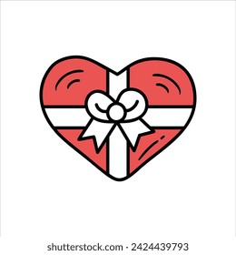 valentines day icon with white background vector