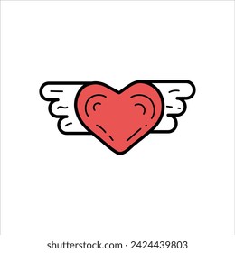 Valentines Day icon with white background vector