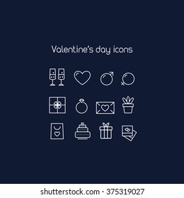 Valentine's day icons