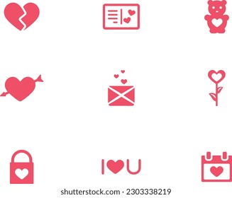 Valentine's Day icons are a great way to add a touch of love and romance to your designs