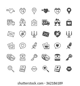 Valentine's day icons, included normal and enable state.