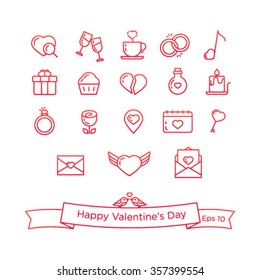 Valentine's Day Icons Set