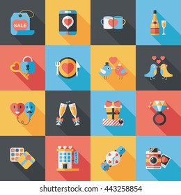 Valentine's day icons set