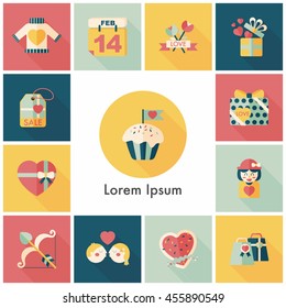 Valentine's day icons set