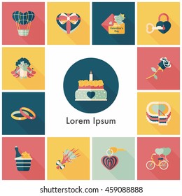 Valentine's day icons set