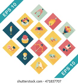 Valentine's day icons set