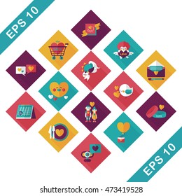 Valentine's day icons set