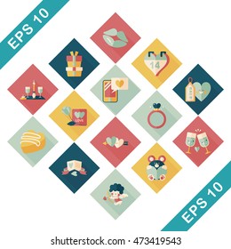 Valentine's day icons set