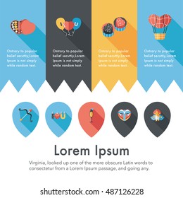 Valentine's day icons set