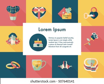 Valentine's day icons set
