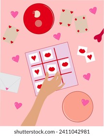 ilustración de día de valentinas, fondo de día de valentinas, vector de día de valentinas, dibujo de hash de amor