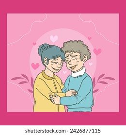 Valentine's Day illustration by parent couple