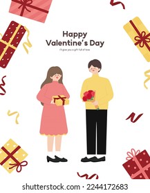 Valentinstag-Illustration für Liebhaber