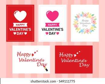 Valentine's day illustration set