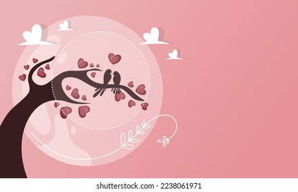 valentines day illustration vector background design for romantic couple in valentines day