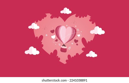 valentines day illustration vector background design for romantic couple in valentines day