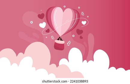 valentines day illustration vector background design for romantic couple in valentines day