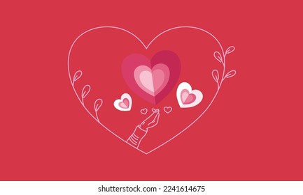 valentines day illustration vector background design for romantic couple in valentines day