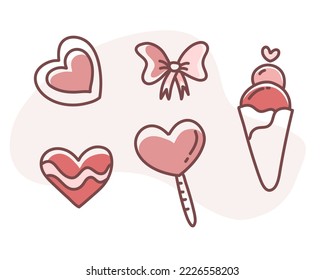 valentines day illustration vector set for valentines day resources theme