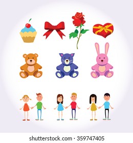 Valentines day illustrations and art
