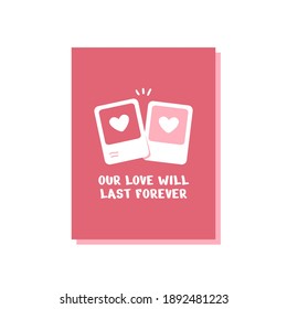 Valentine's day illustrations for cards poster or stickers