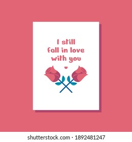 Valentine's day illustrations for cards poster or stickers