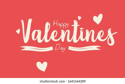Valentines day illustrations and typography elements