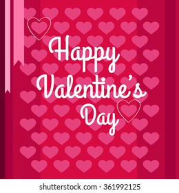 Valentines day illustrations and typography elements