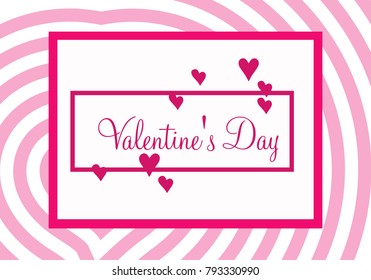Valentines day illustrations and typography elements