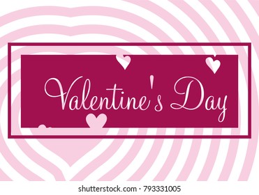 Valentines day illustrations and typography elements