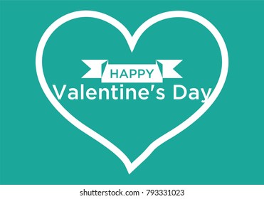 Valentines day illustrations and typography elements
