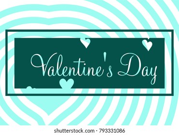 Valentines day illustrations and typography elements