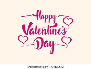 Valentines day illustrations and typography elements