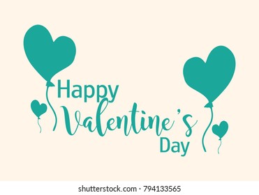 Valentines day illustrations and typography elements