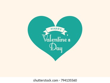 Valentines day illustrations and typography elements