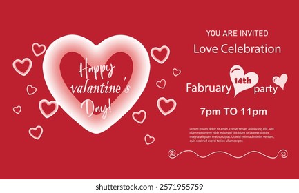 Valentine's Day Invitation Card To Celebrate Love