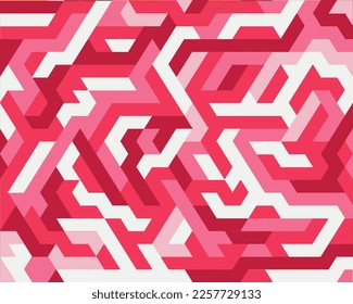 Valentine's Day isometric background. Vector illustration
