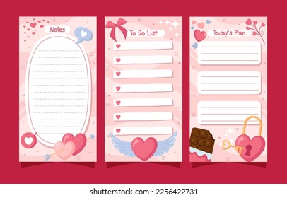 Valentinstag Journal Template Design 