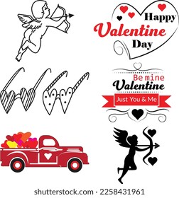   Valentine's day label pack design
