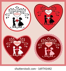 Valentine's day labels.