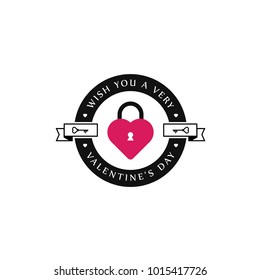 Valentine's Day labels, badges, illustration vector.