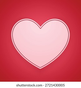 Valentine's Day Labels and Badges Vector Illustration. Sale sticker, invitation, frames and isolated.