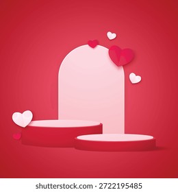 Día de San Valentín Ilustración vectorial de etiquetas y distintivos. Venta pegatina, invitación, marcos y aislados.