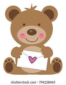 Valentines Day Letter Bear
