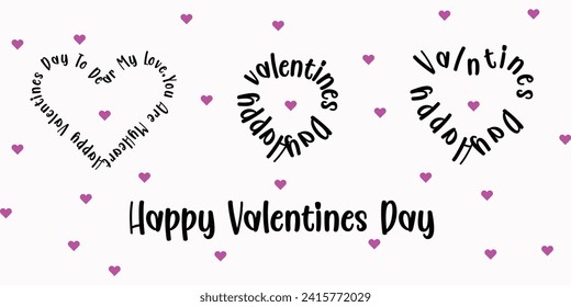 valentines day letter card with heart design on white background 2024