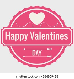 Valentines Day Letter  Card  Vector Illustrations