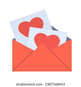 valentines day letter. cartoon romantic love 14 February party celebration, letters envelope gift box. vector cartoon minimalistic object collection.