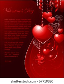 Valentine's day letter romance background