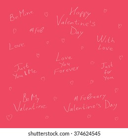 Valentine's day lettering