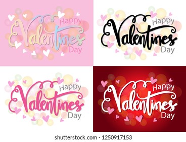 Valentines day lettering background